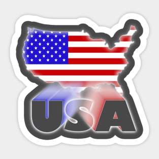 USA Flag Shadow Map Sticker